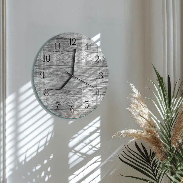 Round wall clock Gray wood
