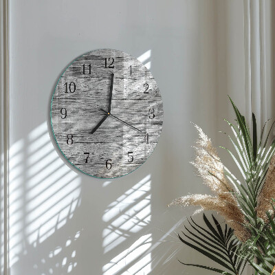 Round wall clock Gray wood