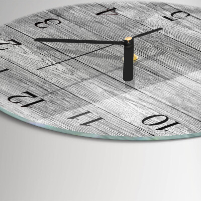 Round wall clock Gray wood