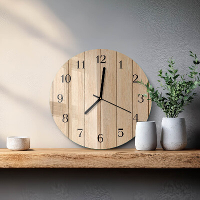 Round wall clock Wood