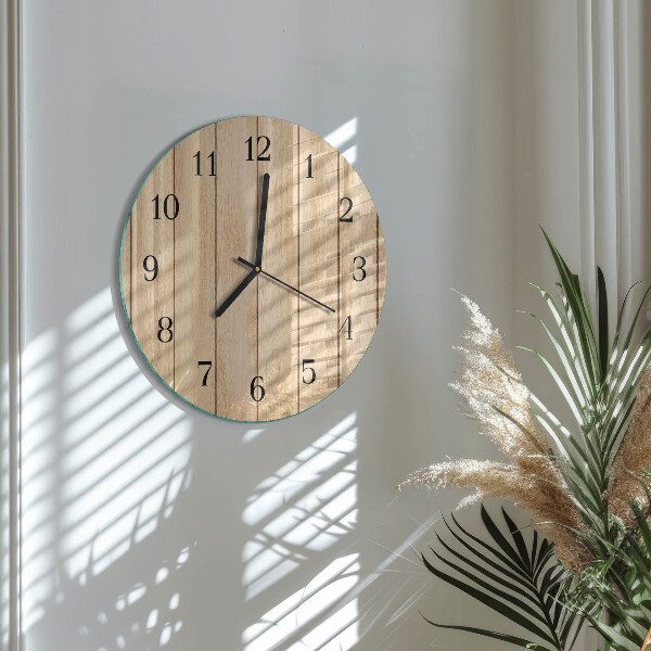 Round wall clock Wood
