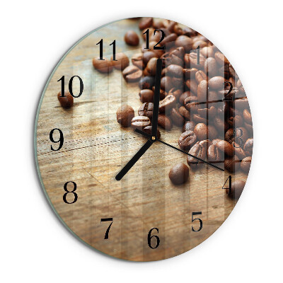 Round wall clock Coffee Beans