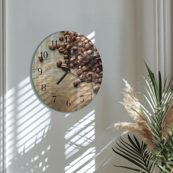 Round wall clock Coffee Beans