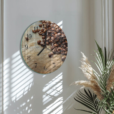 Round wall clock Coffee Beans