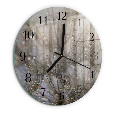Round wall clock Dew drops