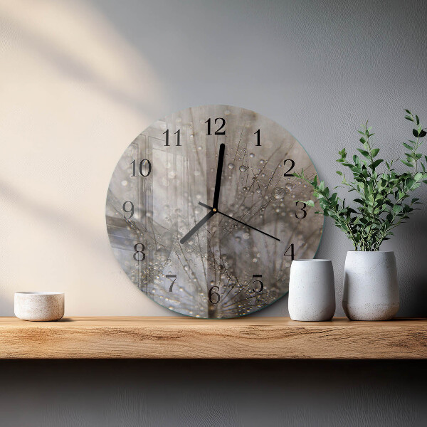 Round wall clock Dew drops