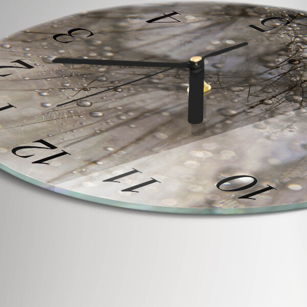 Round wall clock Dew drops