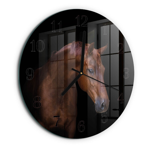 Round wall clock Horse