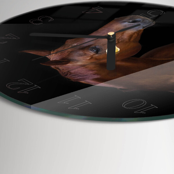 Round wall clock Horse