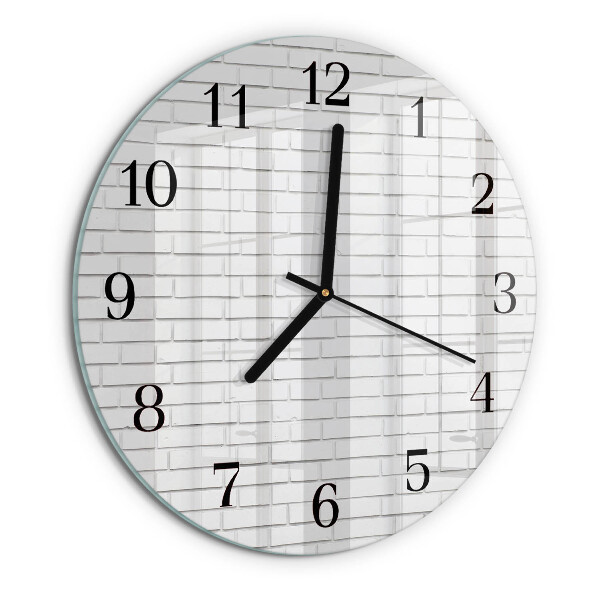 Round wall clock Brick Wall