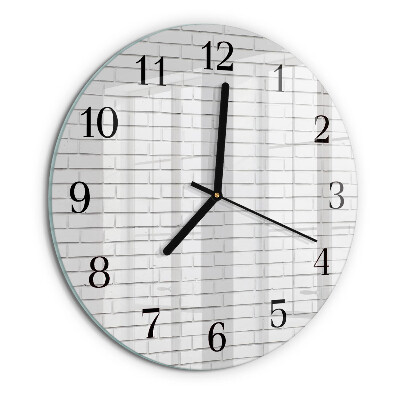 Round wall clock Brick Wall