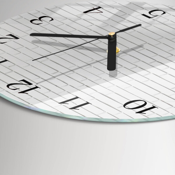 Round wall clock Brick Wall