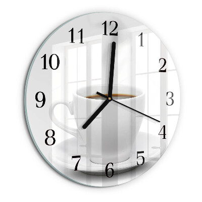 Round wall clock Cup of Coffee