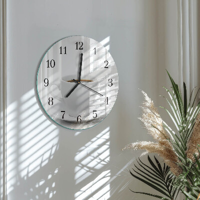 Round wall clock Cup of Coffee