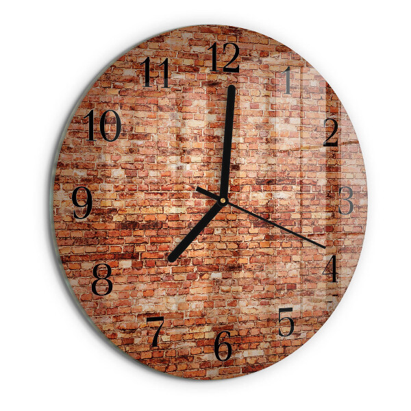 Round wall clock Brick Wall
