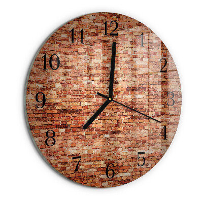 Round wall clock Brick Wall