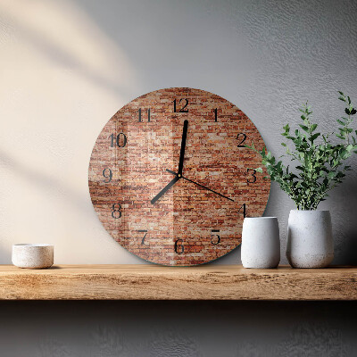 Round wall clock Brick Wall