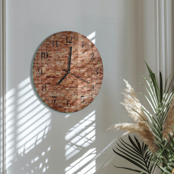 Round wall clock Brick Wall