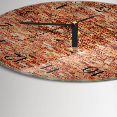 Round wall clock Brick Wall