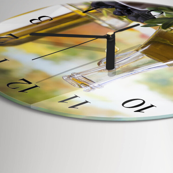 Round wall clock Olive oil