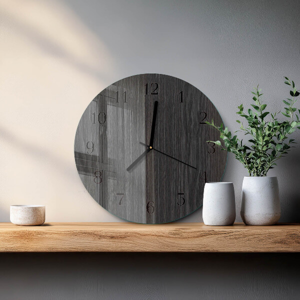 Round wall clock Wood
