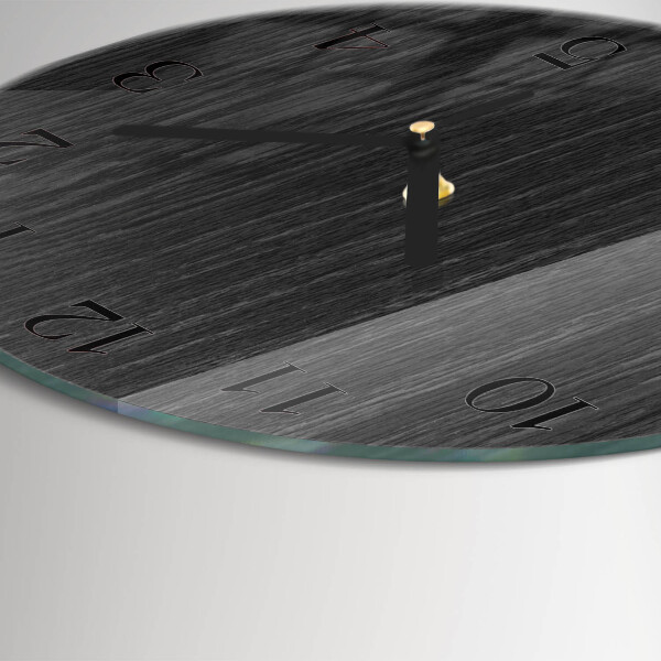 Round wall clock Wood