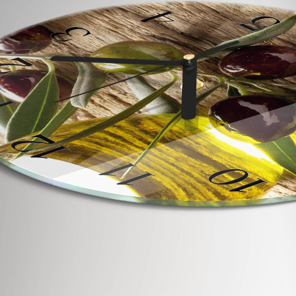 Round wall clock Olive oil