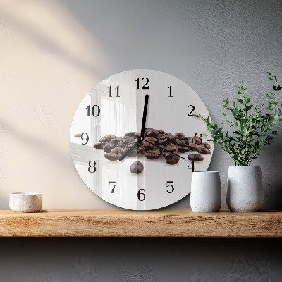 Round wall clock Coffee Beans