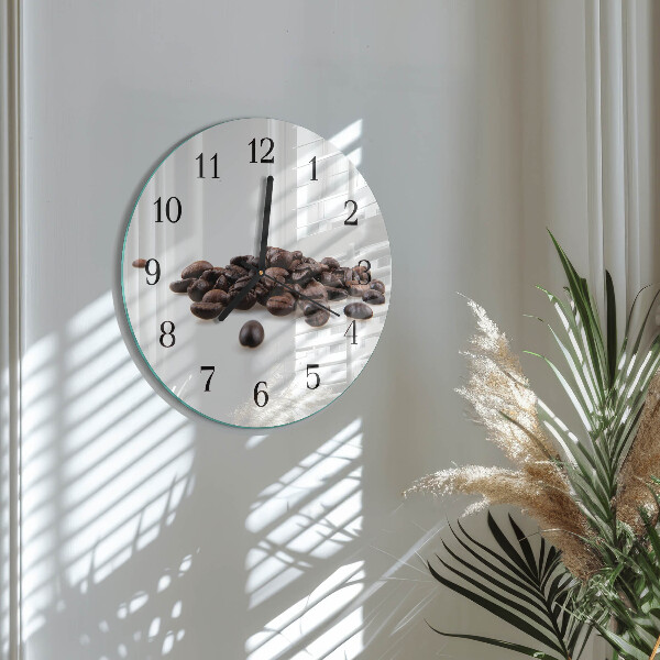 Round wall clock Coffee Beans