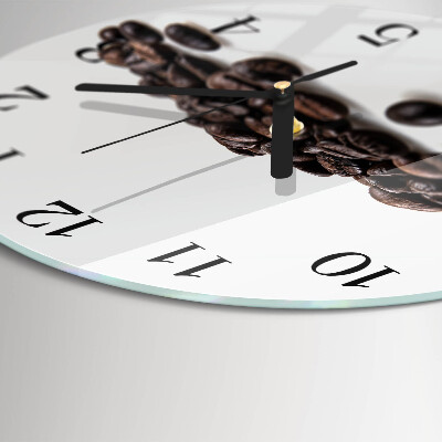 Round wall clock Coffee Beans