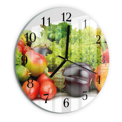 Round wall clock Vegetables
