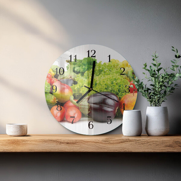 Round wall clock Vegetables