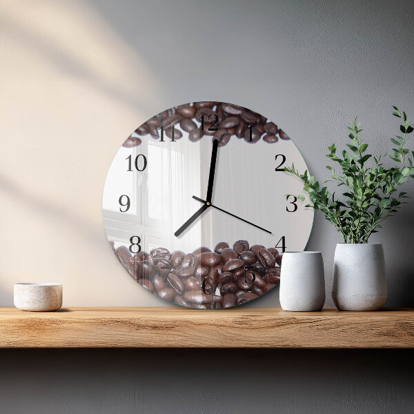 Round wall clock Coffee Beans