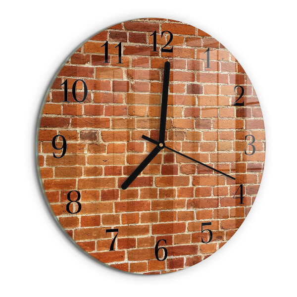 Round wall clock Brick Wall