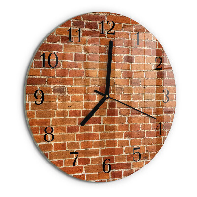 Round wall clock Brick Wall