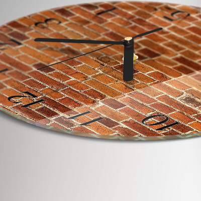 Round wall clock Brick Wall