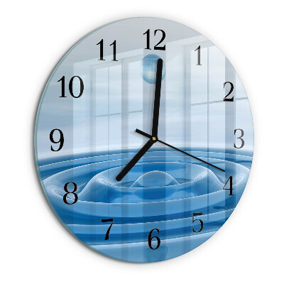 Round wall clock Water