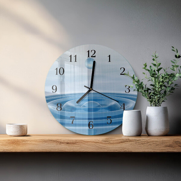Round wall clock Water
