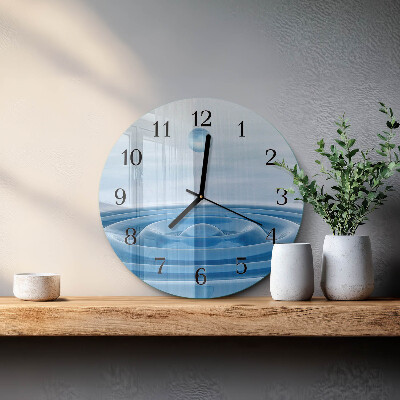 Round wall clock Water