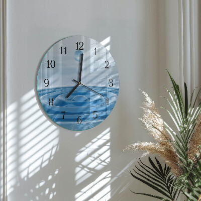Round wall clock Water