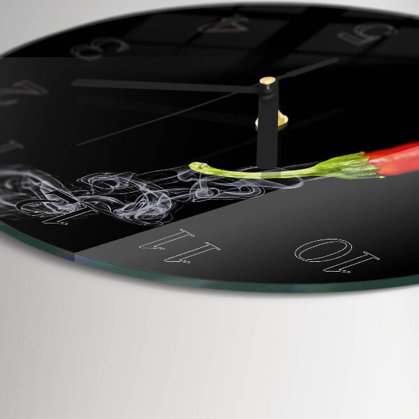Round wall clock Chili pepper