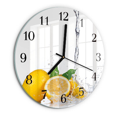 Round wall clock Lemons