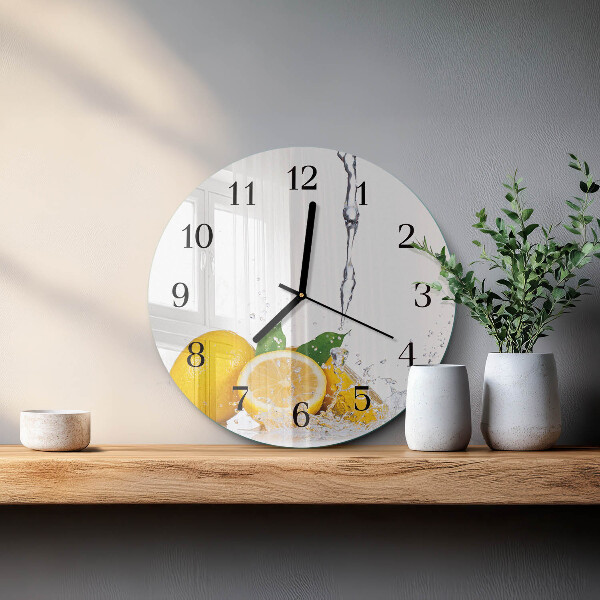 Round wall clock Lemons
