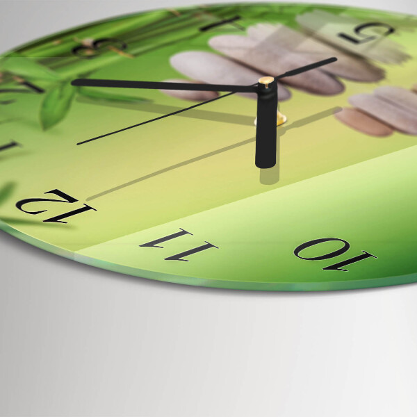 Round wall clock Zen stones