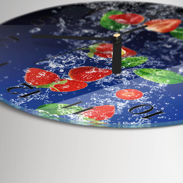 Round wall clock Strawberries