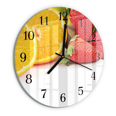 Round wall clock Fruit