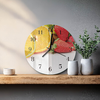 Round wall clock Fruit