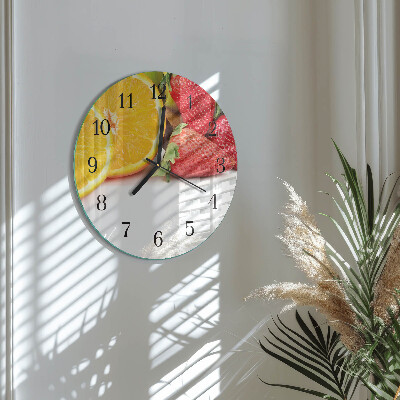 Round wall clock Fruit
