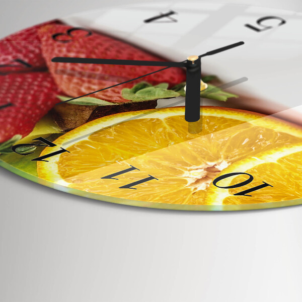 Round wall clock Fruit