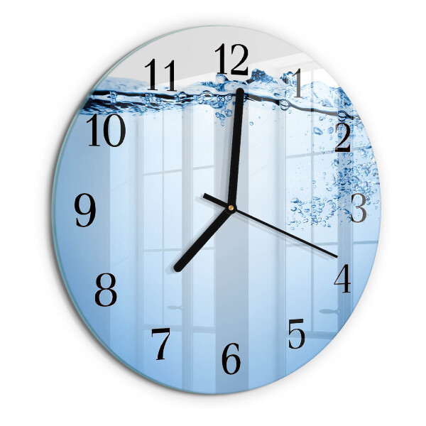 Round wall clock Water